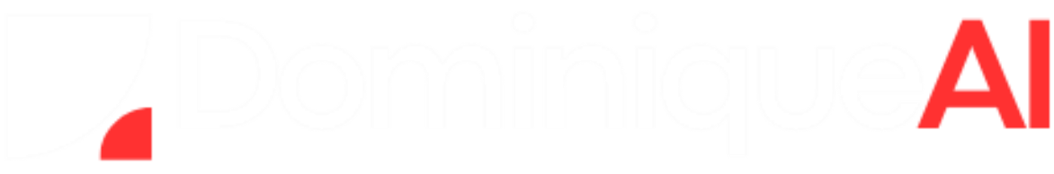 DominiqueAI Large White Logo